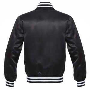 Men's <b>Purple</b> <b>Varsity</b> <b>Jacket</b> Solid Color Button Closure Turn-down Collar Casual Autumn Wear Regular Fit Polyester Material - Product Image 4