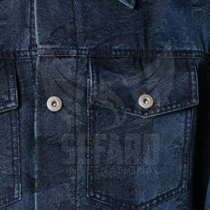 Conception unique Veste en jean pour hommes, imprimée sur mesure, couleur unie, vêtements Apaprel, veste d'hiver en jean - Product Image 6