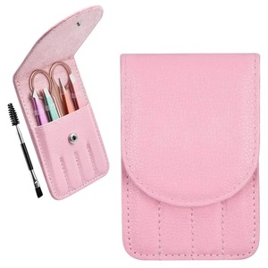 Ensemble de pinces à sourcils en acier inoxydable personnalisées pour poils incarnés avec attelle, pointe oblique et pointe pointue pour un usage de beauté - Product Image 4