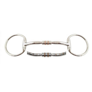 บิตม้าแบบม้วนปากคุณภาพสูง ทำจากสแตนเลส พร้อมลูกกลิ้งทองแดงคู่ อุปกรณ์เสริมสำหรับขี่ม้า - Product Image 2