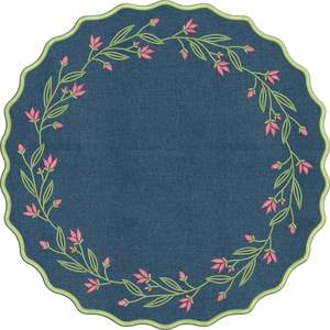 Sets de table en lin cousus à la main travaux brodés qui mettent en valeur l'artisanat et ajoutent de la chaleur aux expériences de repas en famille - Product Image 2