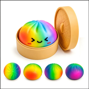 Rainbow Mystery <b>Squishy</b> Bun Chance at Galaxy Glitter Gel Dumpling - Product Image 4