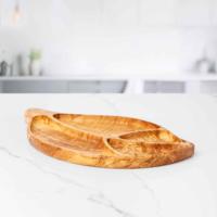 Plateau de service en bois d'olivier de forme feuille, fait main, haut de gamme, contemporain, écologique, accessoire de cuisine, camping, Artisraw