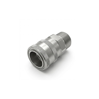 Connecteur rapide hydraulique en acier inoxydable 1 pouce, filetage mâle, usinage de précision CNC, raccord industriel. JTSP-100SM