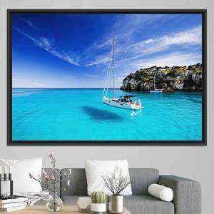 Oceanic Dream Artwork : Toile imprimée vue sur mer - Décoration murale élégante, TOILE ENCADRÉE NOIRE - Product Image 1