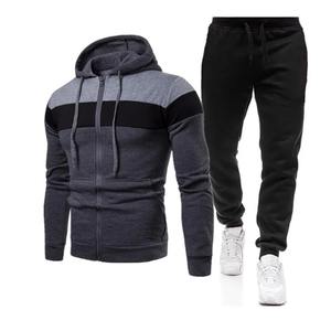 Survêtement à capuche pour homme Automne Hiver Ensemble deux pièces pour homme Pull à capuche et pantalon de survêtement Vêtements pour homme grande taille - Product Image 4