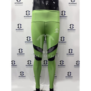 Leggings de yoga para mujer, con logotipo personalizado, delgados, superelásticos, ligeros, transpirables, de tela de malla, para fitness. - Product Image 1