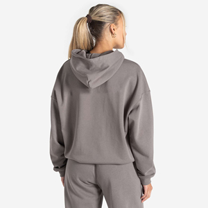 Sudadera con Capucha de Manga Larga Tejida y Transpirable para Mujer, Color Sólido, con Insignia, Hecha a Mano en Pakistán - Product Image 5