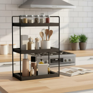 Three-Layer Metal Storage <b>Racks</b> with Wheels and Pull-Out Tray for Living Room Organization New Design Standing Type - Product Image 6