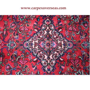 พรมขนสัตว์เปอร์เซียสีแดงสวยสง่าสำหรับตกแต่งบ้านจัดส่งเร็วขนาดใหญ่กันลื่นและต้านจุลชีพ - Product Image 4