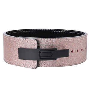 Cinturón de levantamiento de pesas industrial personalizado cuero de vaca brillante - Product Image 1