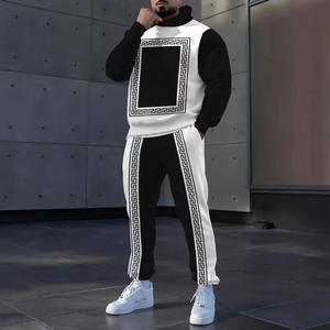 2025 nouveaux hommes décontracté coupe ample sweat à capuche ensemble 100% coton hiver fermeture cordon respirant - Product Image 1