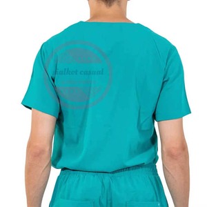 Conjunto de fregado elástico para hombre, uniforme médico de hospital, traje de fregado cómodo - Product Image 5