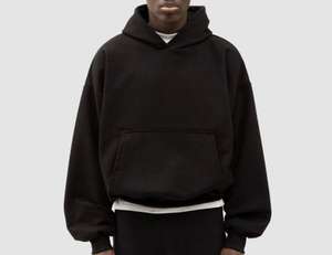 Sweat à capuche 100% coton de haute qualité pour hommes pull décontracté surdimensionné solide tricoté sweats à capuche et sweat-shirts pour hommes - Product Image 5