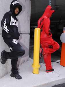 Conjunto Deportivo de Pantalones Largos y Sudadera con Capucha para Hombre, Estilo Urbano, Bordado Personalizado, Parche Aplicado, Lavado - Product Image 2