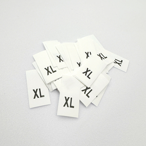 Pegatinas adhesivas impermeables personalizadas para ropa, etiquetas redondas fáciles de despegar de XS a XXXL para etiquetado de ropa - Product Image 1