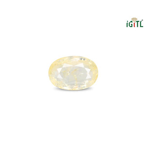 Saphir Jaune Facetté (Pukhraj) - 5,07 Carats Pierre Naturelle Non Montée Coupe Émeraude 100% Saphir Jaune Naturel - Product Image 1
