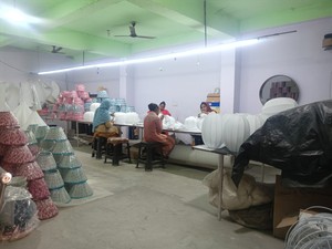 Mini pantallas de cono de tela Ikat hechas a mano en algodón de lino, perfectas para lámparas colgantes de suelo de mesa para decoración de hogar y hotel - Product Image 5