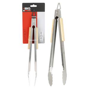 Barbecue Tongs with 37cm Stainless Steel and Wooden Handle C83506020 <b>BBQ</b> Tools - Product Image 1