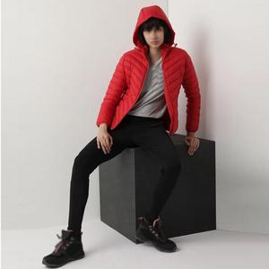 Chaqueta acolchada transpirable empacable resistente al agua con cremallera completa de manga larga ligera de piel de oveja para mujer decoración de letras - Product Image 5