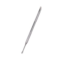 Pousse-cuticules double embout en acier inoxydable, outil de nettoyage et de soin des ongles, 1 pièce, durable, écologique, manucure personnalisée