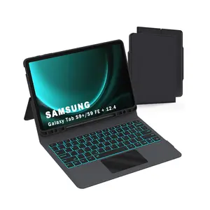 Abnehmbare Tastatur hülle mit Hintergrund beleuchtung für Samsung Galaxy Tab S6 Lite Android Tablet Tastatur hülle S9 S9 FE Plus S8 S7 S8 S7 S7