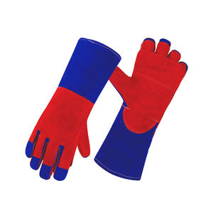 Gants de sécurité en cuir personnalisés pour hommes pour pistolet à souder Palm Design avec votre nom Solutions de commande en gros rentables - Product Image 2