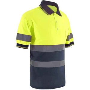 Gilet de sécurité réfléchissant haute visibilité Logo personnalisable Chemises de travail de construction Chemise d'ouvrier à manches courtes Vêtements de sécurité - Product Image 4