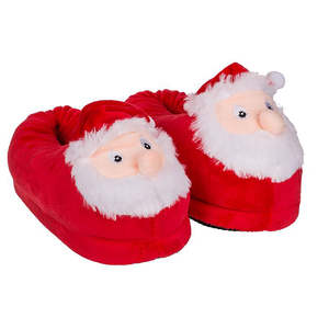 Chaussons en peluche Père Noël pour enfants – Confortables, antidérapants, imprimés, à bout fermé, en mousse, pour le printemps - Product Image 1