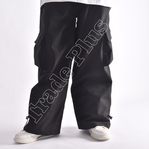 Logo personnalisé brodé et imprimé Street Style surdimensionné pantalon large ample Design décontracté pour grande taille coupe-vent - Product Image 1