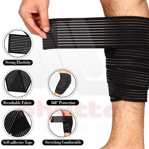Wholesale Neoprene Unisex Fitness Weightlifting Breathable Knee Wraps <b>Workout</b> Wrist Wraps - Product Image 2