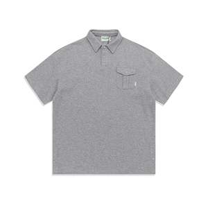 Chemises polo pour hommes en coton lourd de haute qualité, couleur unie - Product Image 1