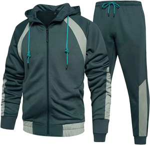 Sudaderas con capucha Chándal Chándales Sudadera y pantalones de chándal para hombres Conjuntos de 2 piezas chaquetas con cremallera - Product Image 1