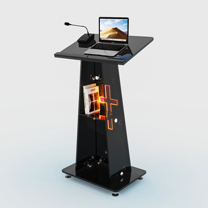 Bán hàng nóng trường bài giảng Bục Giảng Kính bục giảng hội nghị Bục Giảng Nhà thờ với đèn LED chéo triển lãm bài phát biểu bục - Product Image 4