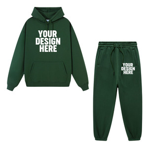 Conjunto de Sudadera con Capucha y Pantalones Deportivos Unisex de Felpa Gruesa de 500 Gramos de Alta Calidad Personalizados, de Secado Rápido y Transpirables - Product Image 3