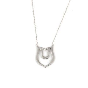 Collier en argent sterling 925, modèle de fleur blanche en forme de tulipe, cadeau pour toutes les occasions - Product Image 2