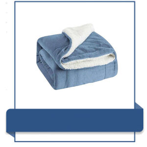 Vente en gros de literie en tricot jacquard de luxe taille personnalisée qualité supérieure 100% laine double couche réversible Sherpa polaire jeté - Product Image 4