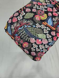 Tissu de créateur brodé multicolore Tissu brodé - Product Image 2