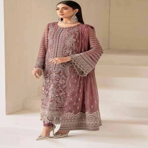 Trajes de gasa de alta calidad súper lujosos para adultos Ropa tradicional de boda india y pakistaní con estilo - Product Image 2