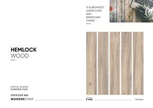 Carreaux intérieurs en céramique émaillée Carreaux de sol en porcelaine couleur bois Carreaux mats 200x1200 Carreaux pour sol Luxe Mat - Product Image 5