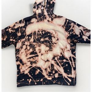 Sudaderas con Capucha Extra Grandes para Hombre, Bordadas con Pedrería, 400GSM, con Lavado Ácido Desgastado, Diseño Personalizado, 2 Piezas - Product Image 2