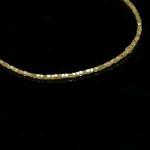 Perles de pierre jaune lustre, forme cubique, 4 mm, 15 carats, fabrication de bijoux, facettées, pour la fabrication de colliers, certifiées par un tiers - Product Image 4