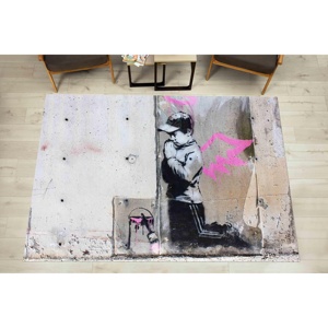 Tapis Banksy Angel Boy : Tapis d'appoint antidérapant, tapis imprimé, tapis doux non tissé - Product Image 1