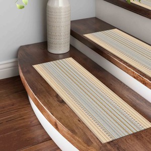 Patchwork Printed Wool Rug Traditional Kilim Design Beige & Gray <b>Pet</b> Friendly <b>Step</b> Rug with Latex Backing - Product Image 5