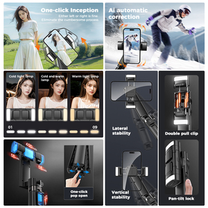 Uniean Q36 Q31 cầm tay Gimbal ổn định điện thoại thông minh máy ảnh ổn định Selfie Stick chân máy đứng từ xa không dây cho Iphone - Product Image 2