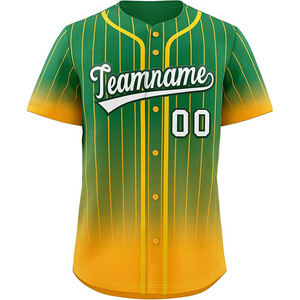 Maillot de baseball multicolore à fines rayures personnalisé Fournisseur de maillot de baseball boutonné par sublimation professionnelle du Pakistan - Product Image 4