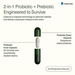 Prebiyotik ve probiyotik kapsüller, dengeli probiyotik ve prebiyotik harman ile sindirim, bağırsak sağlığı ve bağışıklığı destekler - Product Image 3