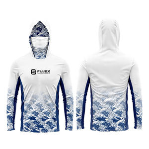 เสื้อฮู้ดแขนยาวมีฮู้ดตาข่ายระบายอากาศ UV ลายพรางสำหรับตกปลา UPF 50 - Product Image 6