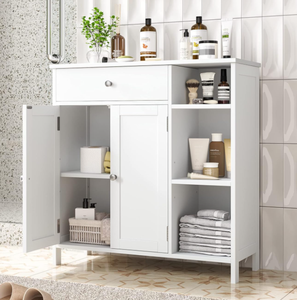 Mueble de Baño Moderno de Estilo Simple con Separador Ajustable, Impermeable y Resistente a la Humedad, Pintado en Melamina - Product Image 4