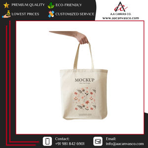 Sacs fourre-tout en toile de coton réutilisables imprimés design de luxe moderne Sacs d'épicerie recyclables en vrac pour promotion - Product Image 3